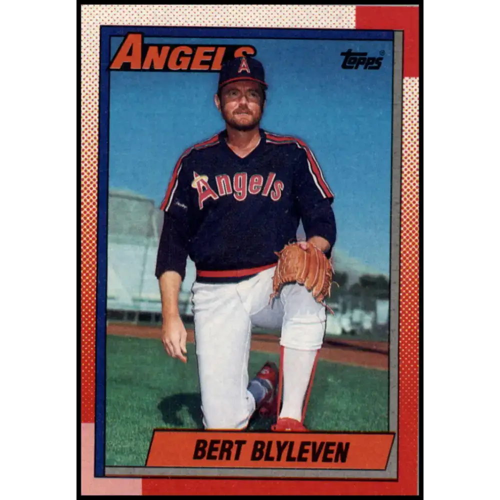 1990 Topps #130 Bert Blyleven NM-MT California Angels Baseball Card - Baseball Card Single