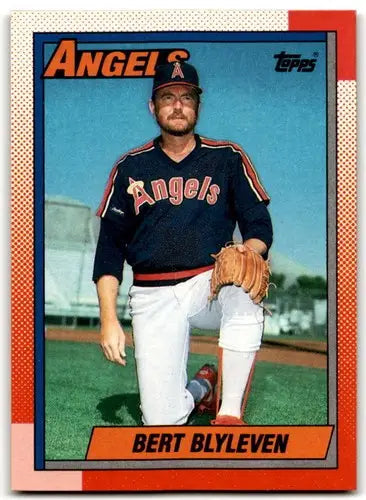1990 Topps #130 Bert Blyleven NM Near Mint Angels ID:43449 - Baseball Card Single