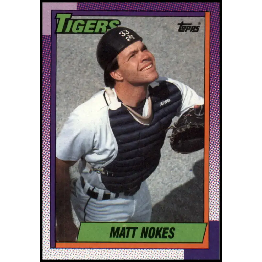 1990 Topps #131 Matt Nokes NM-MT Detroit Tigers Baseball Card - Baseball Card Single