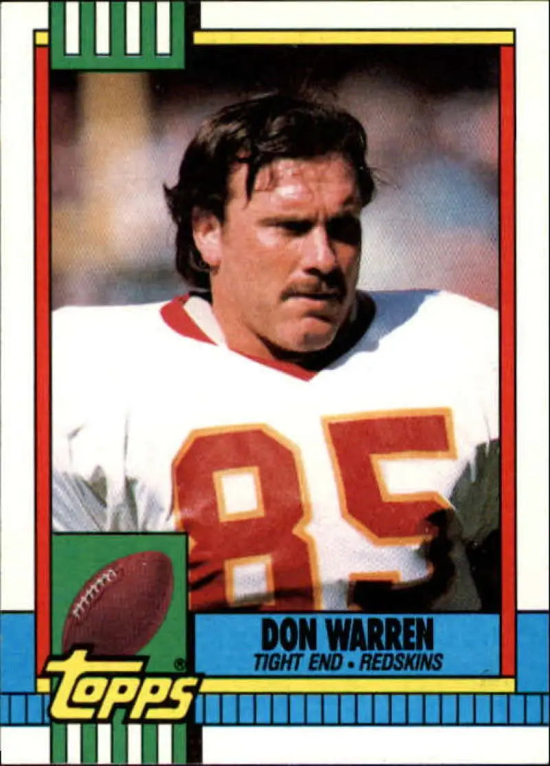 1990 Topps #132 Don Warren EX Excellent Washington Redskins Football Card - Football Card Single