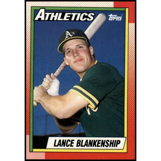 1990 Topps #132 Lance Blankenship NM-MT Oakland Athletics Baseball Card - Baseball Card Single