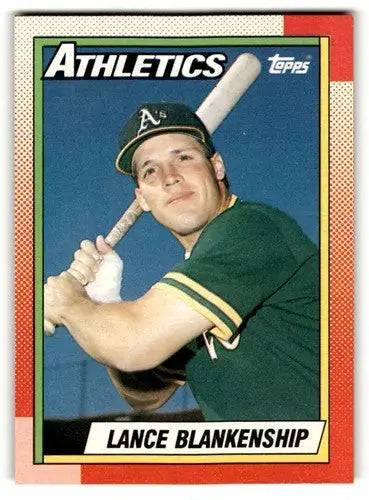 Lance Blankenship Oakland Athletics baseball card from 1990 Topps #132