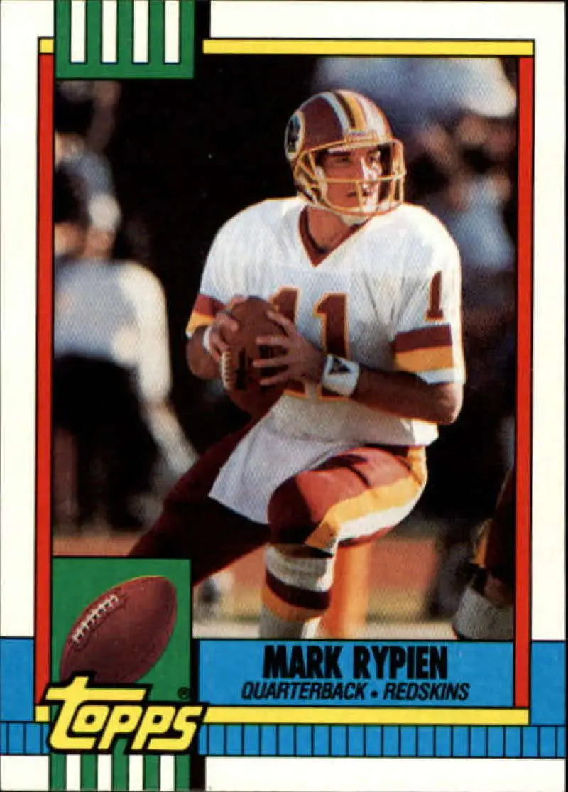 1990 Topps #133 Mark Rypien EX Excellent Washington Redskins Football Card - Football Card Single