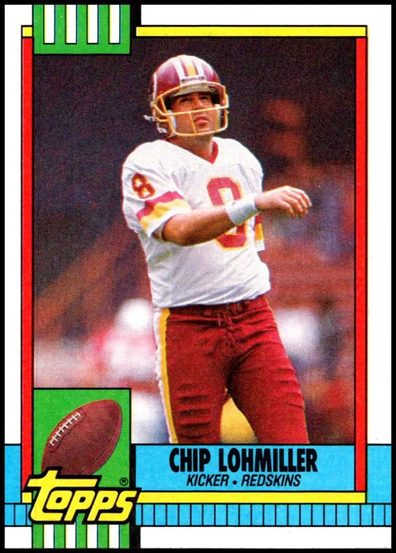 1990 Topps #137 Chip Lohmiller EX Excellent Washington Redskins Football Card - Football Card Single