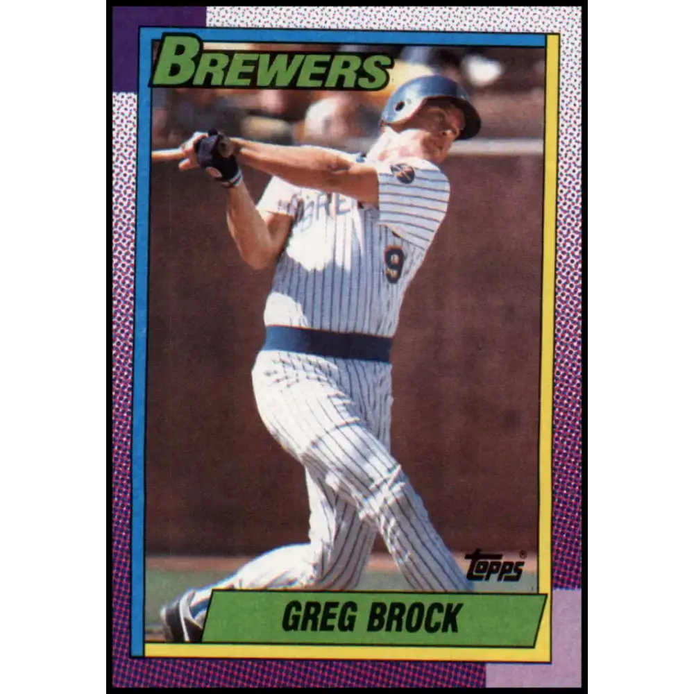 1990 Topps #139 Greg Brock NM-MT Milwaukee Brewers Baseball Card - Baseball Card Single