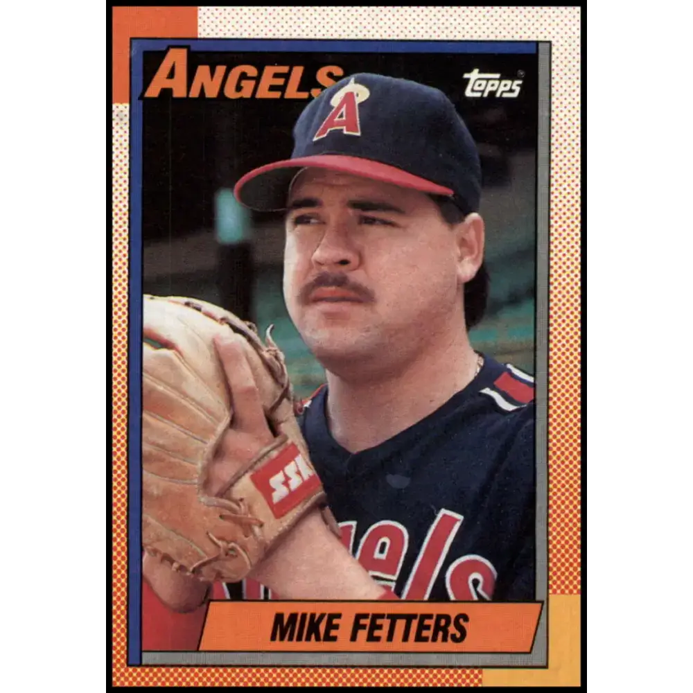 1990 Topps #14 Mike Fetters NM-MT RC Rookie California Angels Baseball Card - Baseball Card Single