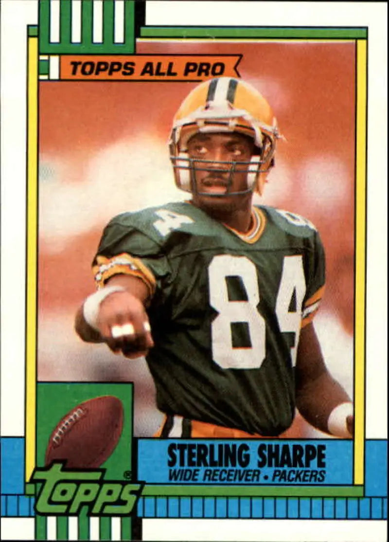 1990 Topps #140 Sterling Sharpe EX Excellent Green Bay Packers Football Card - Football Card Single