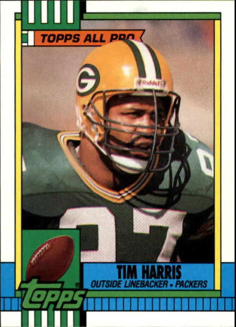 1990 Topps #141 Tim Harris EX Excellent Green Bay Packers Football Card - Football Card Single
