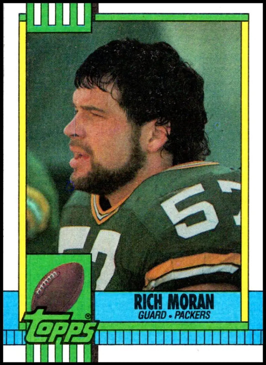 1990 Topps #143 Rich Moran EX Excellent RC Rookie Green Bay Packers Football Card