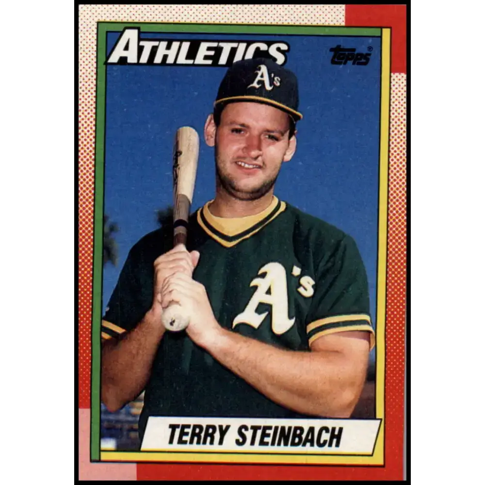 1990 Topps #145 Terry Steinbach NM-MT Oakland Athletics Baseball Card - Baseball Card Single