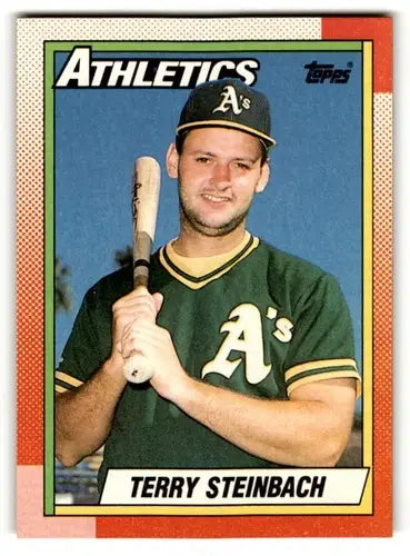 1990 Topps #145 Terry Steinbach Oakland Athletics Baseball Cards EX/ ID:53591 - Baseball Card Single