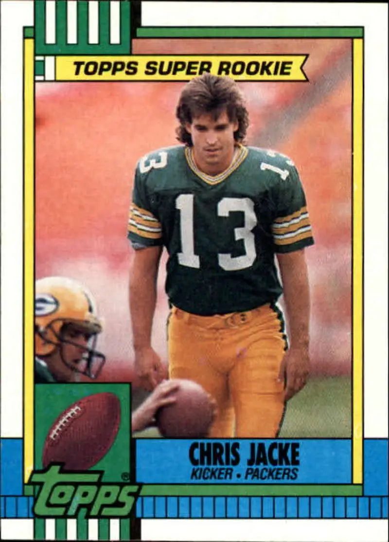 1990 Topps #146 Chris Jacke EX Excellent RC Rookie Green Bay Packers Football Card - Football Card Single