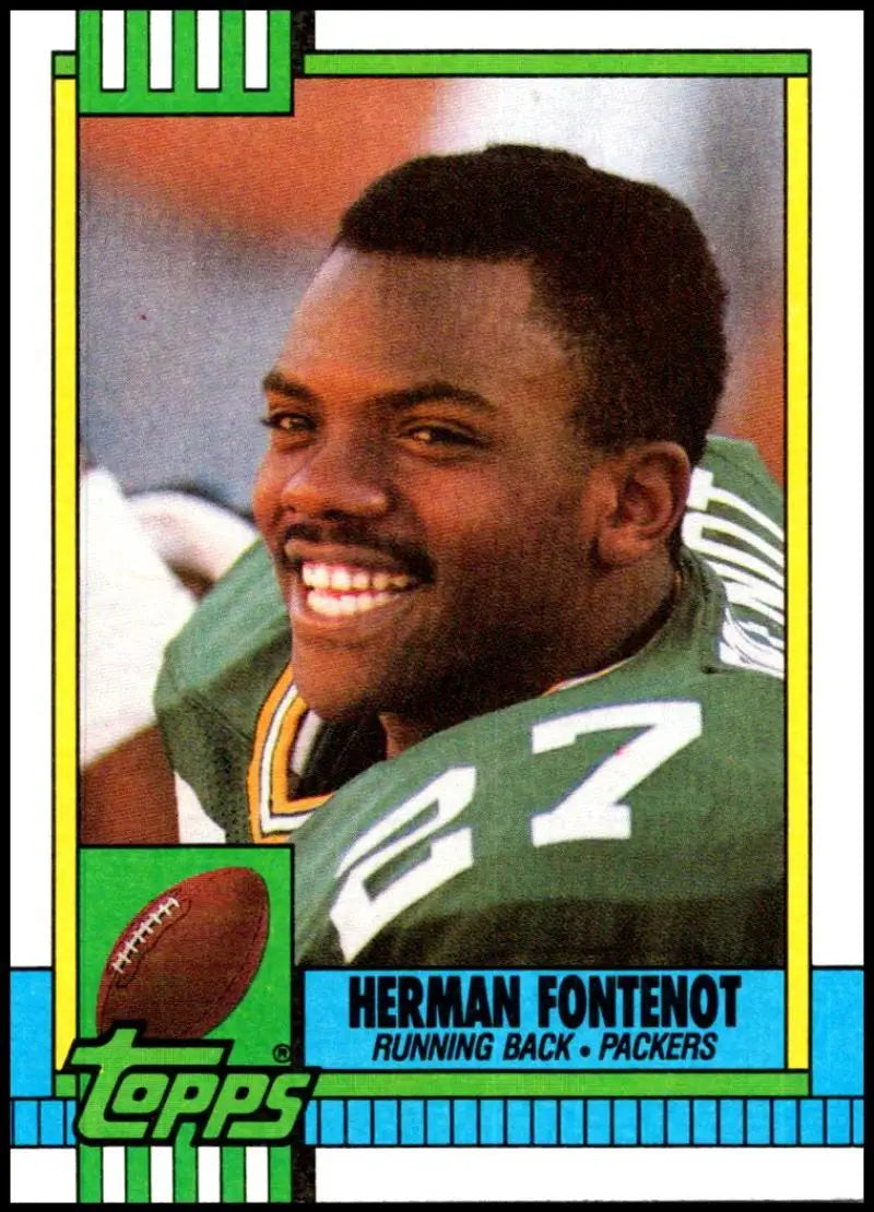 1990 Topps #149 Herman Fontenot EX Excellent Green Bay Packers Football Card - Football Card Single