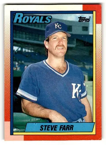 1990 Topps #149 Steve Farr Kansas City Royals Baseball Cards EX/NM ID:55627 - Baseball Card Single