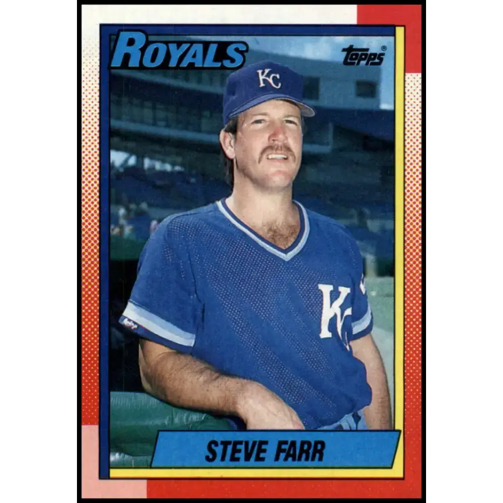1990 Topps #149 Steve Farr NM-MT Kansas City Royals Baseball Card - Baseball Card Single