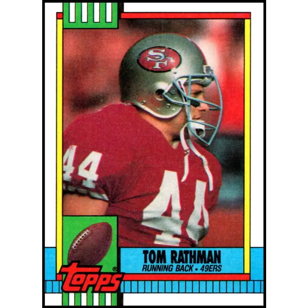 1990 Topps #15 Tom Rathman EX Excellent San Francisco 49ers Football Card - Football Card Single
