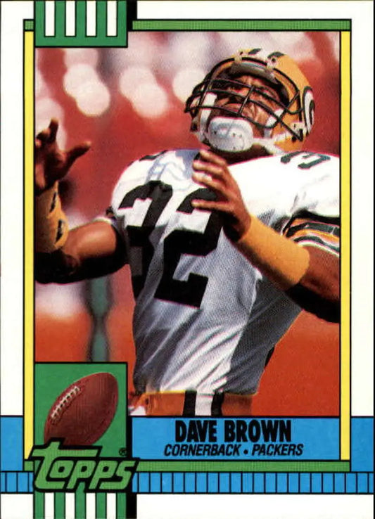 1990 Topps #150 Dave Brown EX Excellent Green Bay Packers Football Card