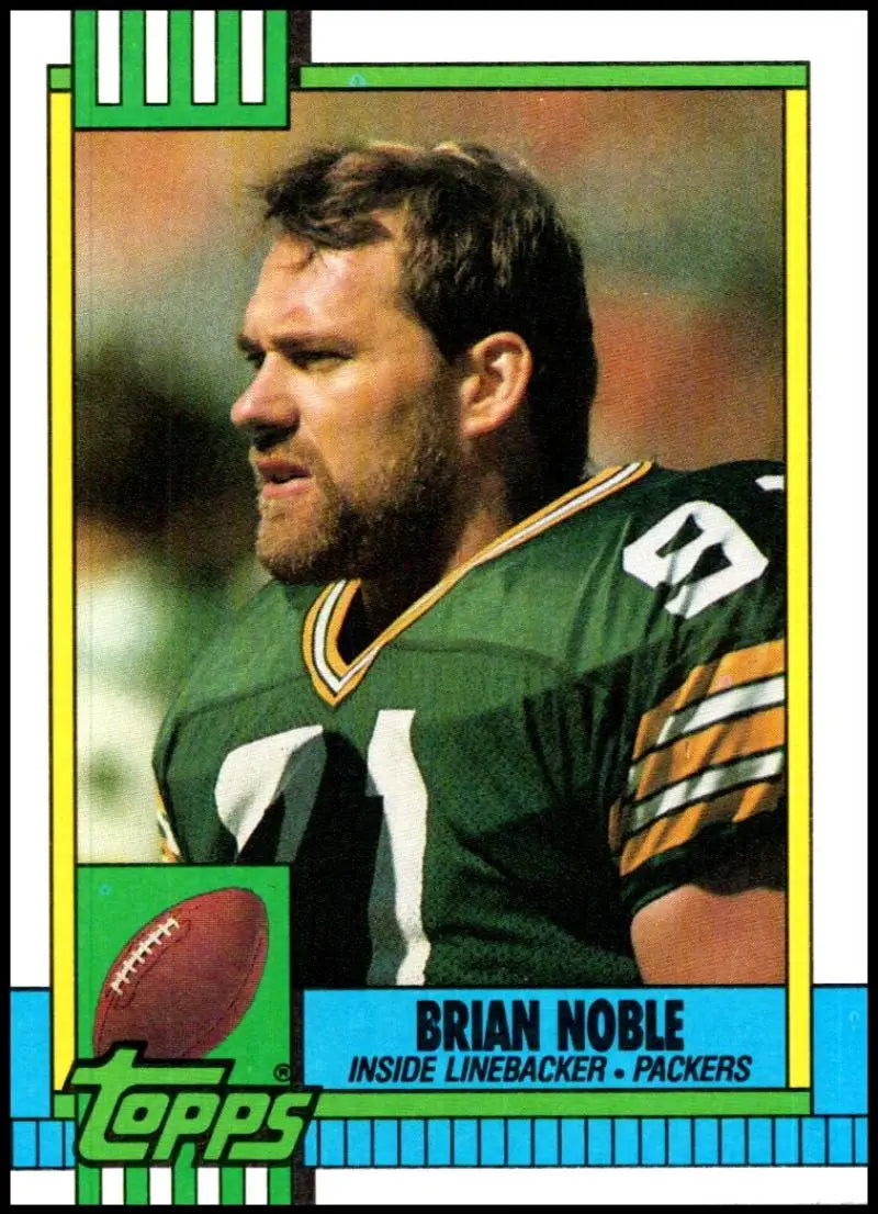 1990 Topps #151 Brian Noble EX Excellent Green Bay Packers Football Card - Football Card Single
