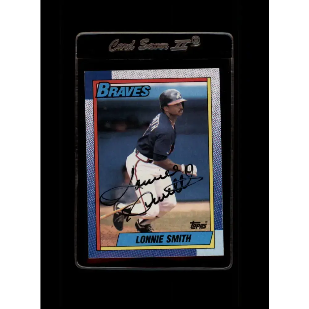 1990 Topps #152 Lonnie Smith NM-MT Atlanta Braves Baseball Card - Baseball Card Single