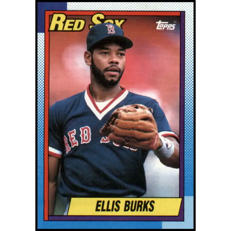 1990 Topps #155 Ellis Burks NM-MT Boston Red Sox Baseball Card - Baseball Card Single