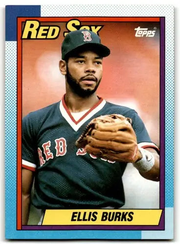 1990 Topps #155 Ellis Burks NM Near Mint Red Sox ID:43447 - Baseball Card Single