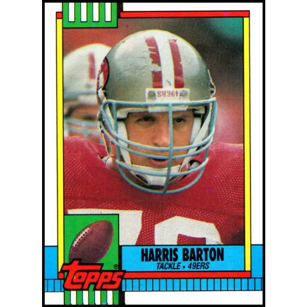 1990 Topps #16 Harris Barton EX Excellent San Francisco 49ers Football Card - Football Card Single