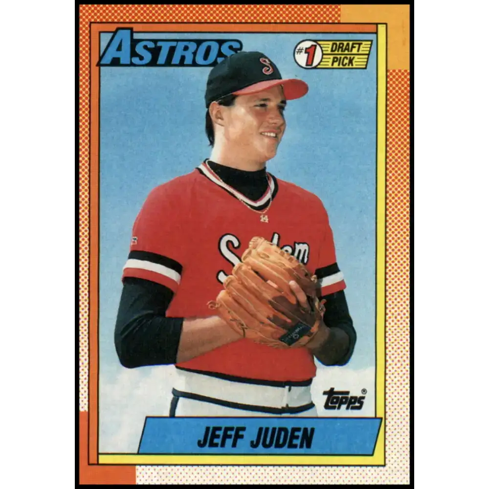 1990 Topps #164 Jeff Juden FDP NM-MT RC Rookie Houston Astros Baseball Card - Baseball Card Single
