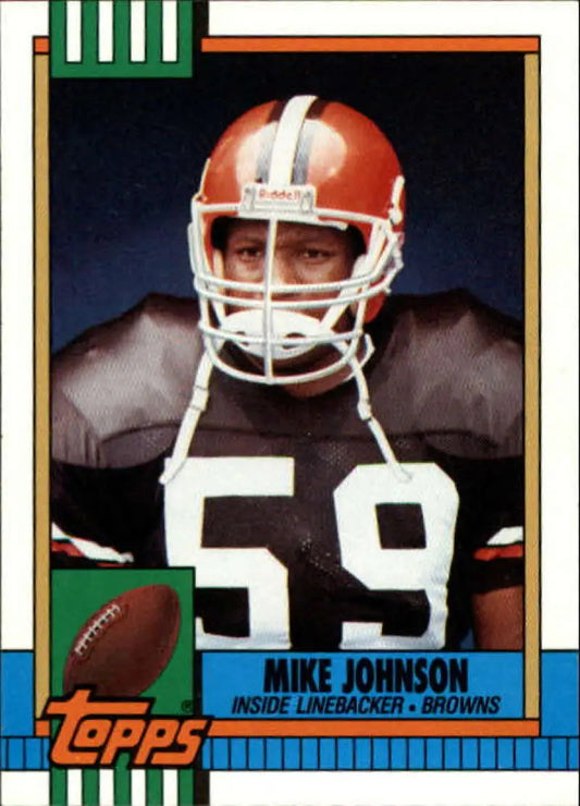 1990 Topps #166 Mike Johnson EX Excellent Cleveland Browns Football Card