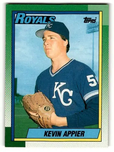 Original gloss Kevin Appier Kansas baseball card from 1990 Topps #167 appier kansas city