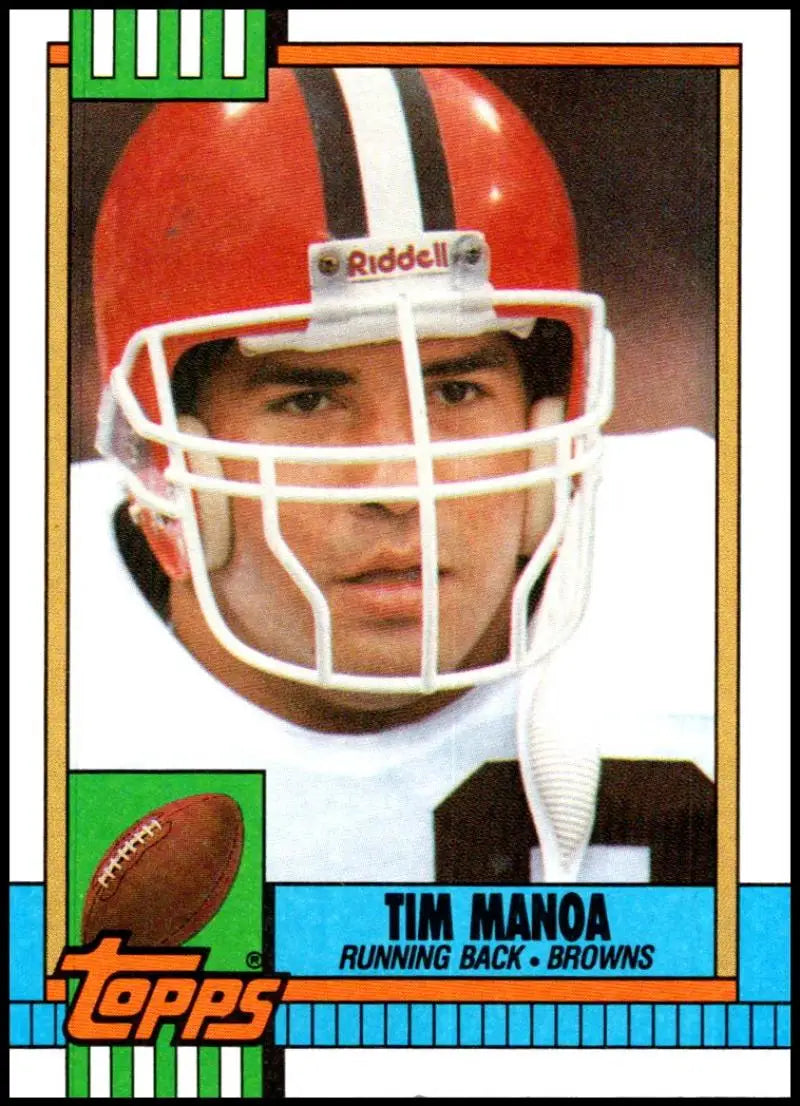 1990 Topps #167 Tim Manoa EX Excellent RC Rookie Cleveland Browns Football Card - Football Card Single
