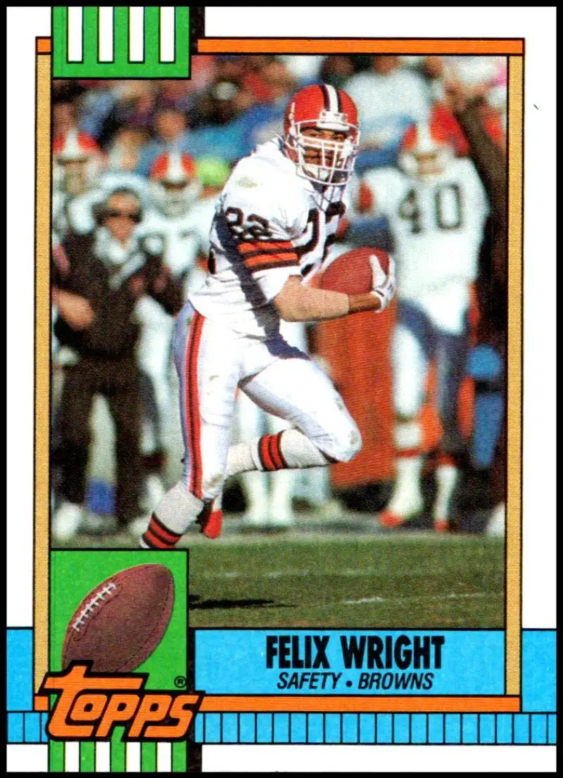 1990 Topps #169 Felix Wright EX Excellent Cleveland Browns Football Card