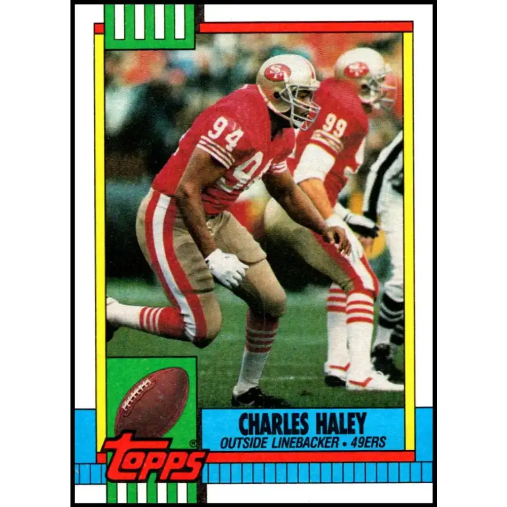1990 Topps #17 Charles Haley EX Excellent San Francisco 49ers Football Card - Football Card Single