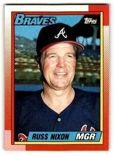 1990 Topps #171 Russ Nixon Atlanta Braves Baseball Cards EX/NM ID:53714 - Baseball Card Single