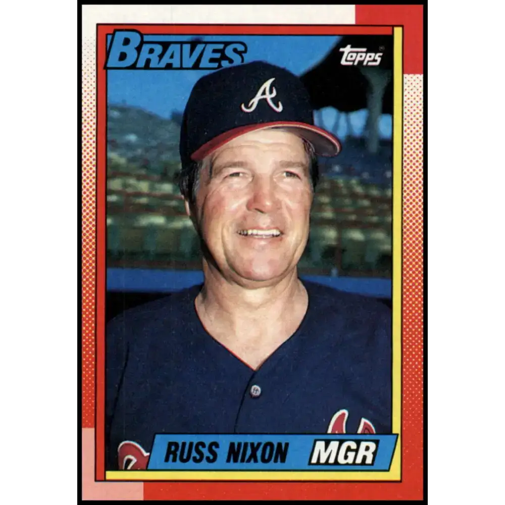 1990 Topps #171 Russ Nixon MG NM-MT Atlanta Braves Baseball Card - Baseball Card Single