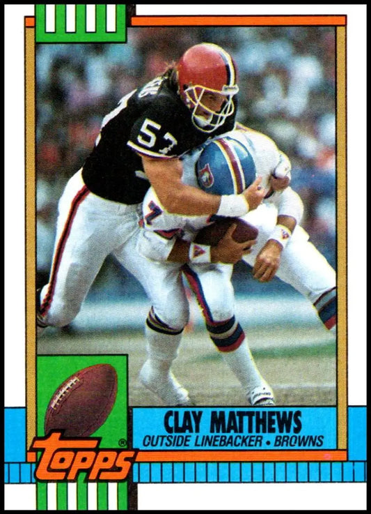 1990 Topps #172 Clay Matthews EX Excellent Cleveland Browns Football Card