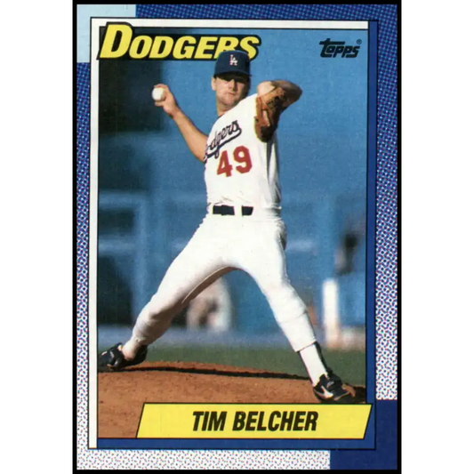 1990 Topps #173 Tim Belcher NM-MT Los Angeles Dodgers Baseball Card - Baseball Card Single