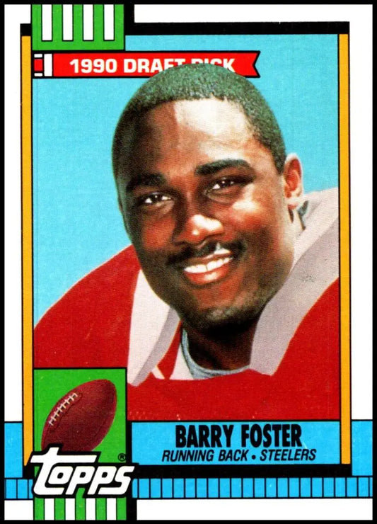 1990 Topps #174 Barry Foster EX Excellent RC Rookie Pittsburgh Steelers Football Card