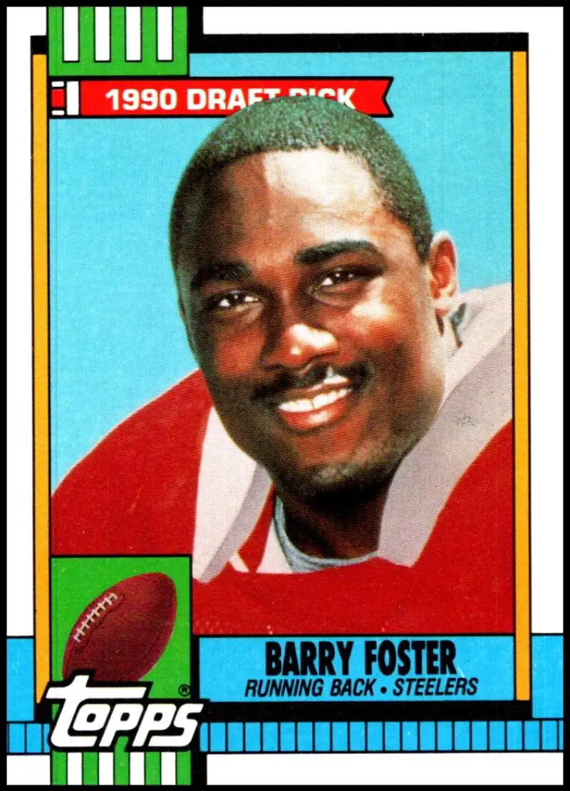 1990 Topps #174 Barry Foster EX Excellent RC Rookie Pittsburgh Steelers Football Card - Football Card Single