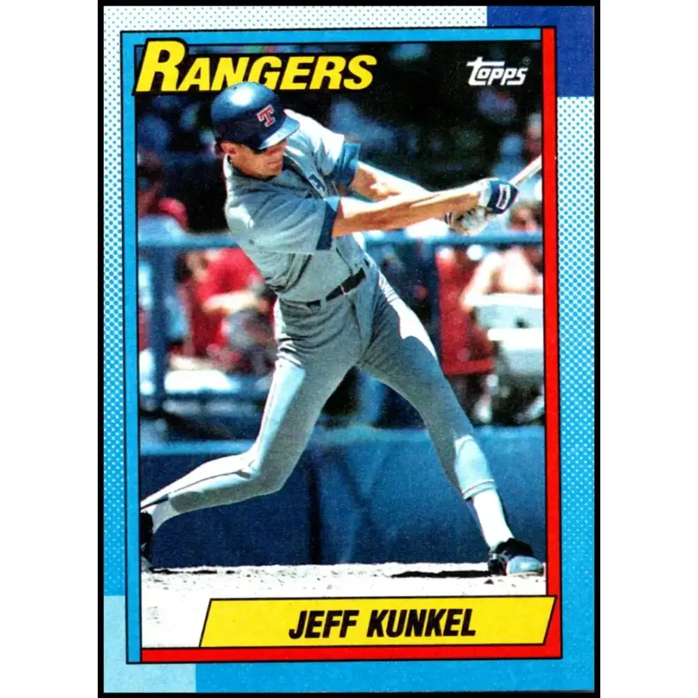 1990 Topps #174 Jeff Kunkel NM-MT Texas Rangers Baseball Card - Baseball Card Single