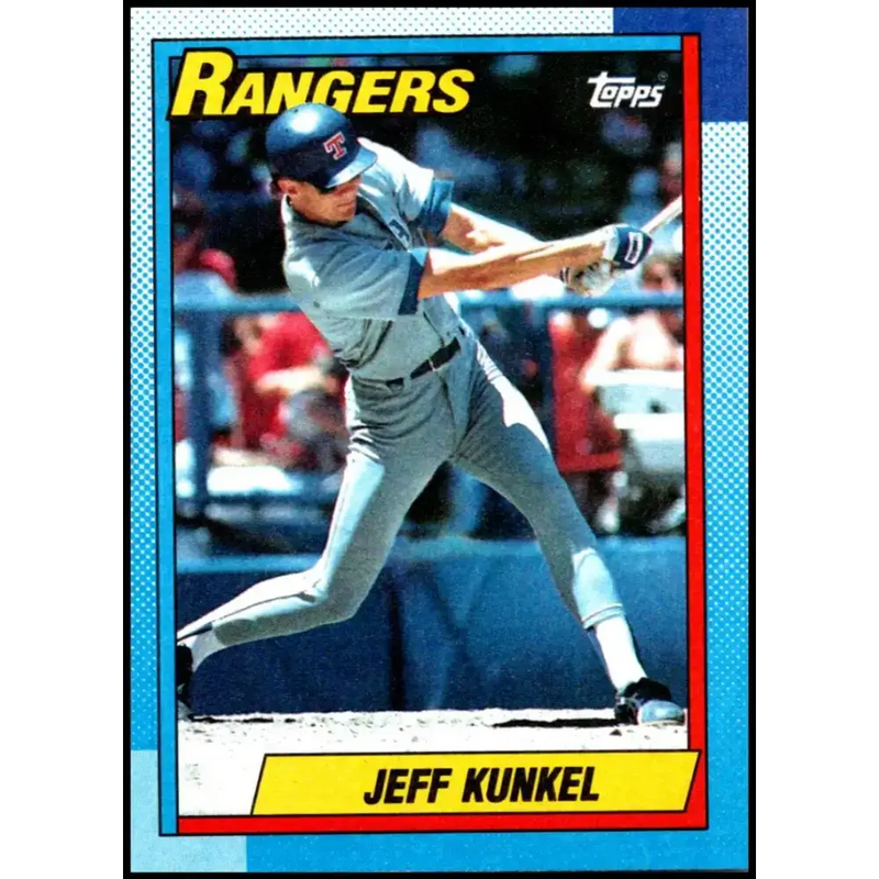 1990 Topps #174 Jeff Kunkel NM-MT Texas Rangers Baseball Card - Baseball Card Single