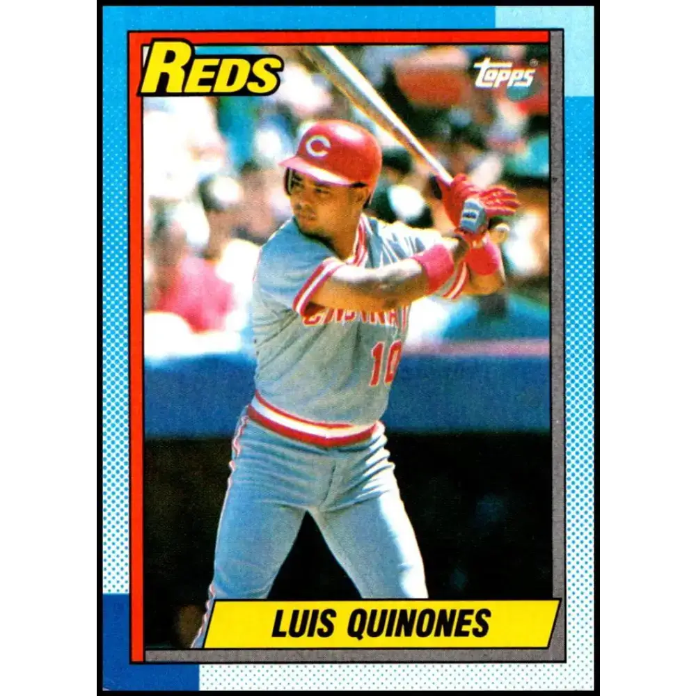 1990 Topps #176 Luis Quinones NM-MT Cincinnati Reds Baseball Card - Baseball Card Single