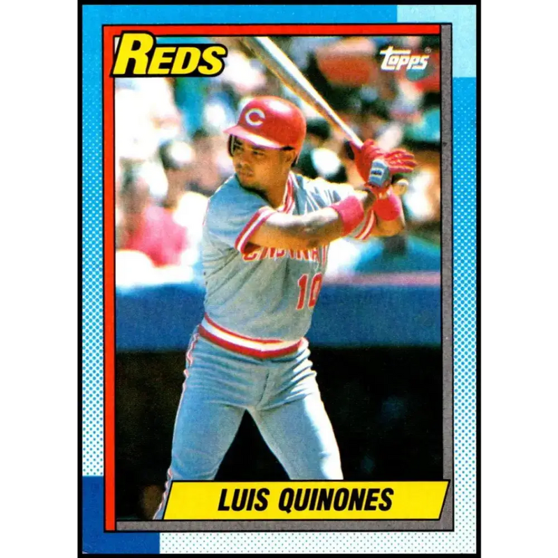 1990 Topps #176 Luis Quinones NM-MT Cincinnati Reds Baseball Card - Baseball Card Single