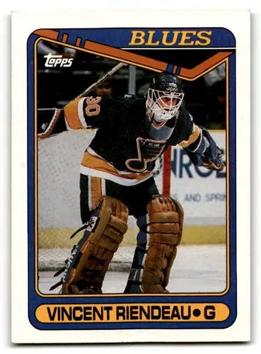 1990 Topps #177 Vincent Riendeau St. Louis Blues Hockey Cards NM Nea ID:55524 - Hockey Card Single