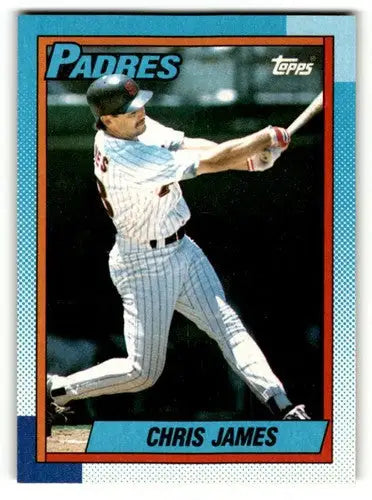 Original gloss Chris James San Diego Padres baseball card from 1990 Topps #178