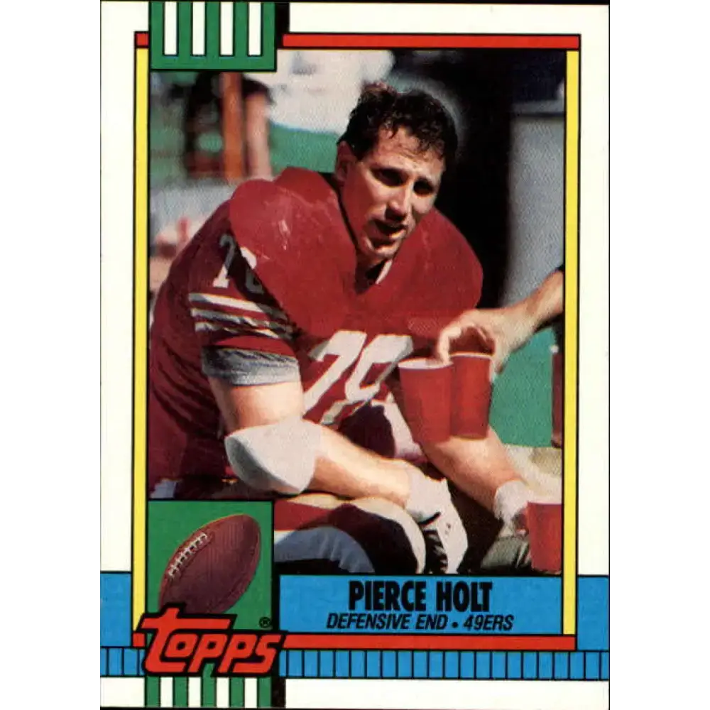 1990 Topps #18 Pierce Holt EX Excellent RC Rookie San Francisco 49ers Football Card - Football Card Single