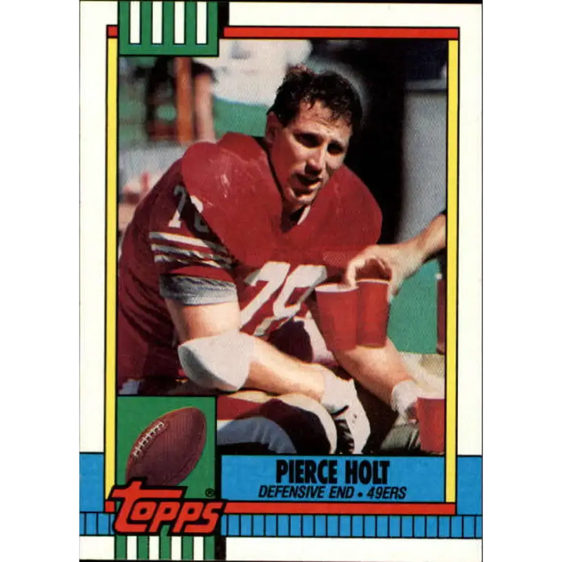 1990 Topps #18 Pierce Holt EX Excellent RC Rookie San Francisco 49ers Football Card - Football Card Single