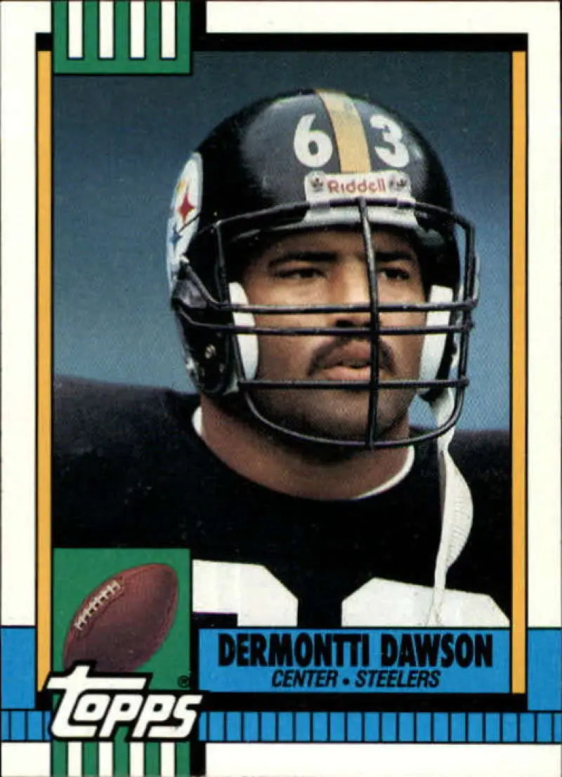 1990 Topps #181 Dermontti Dawson EX Excellent Pittsburgh Steelers Football Card