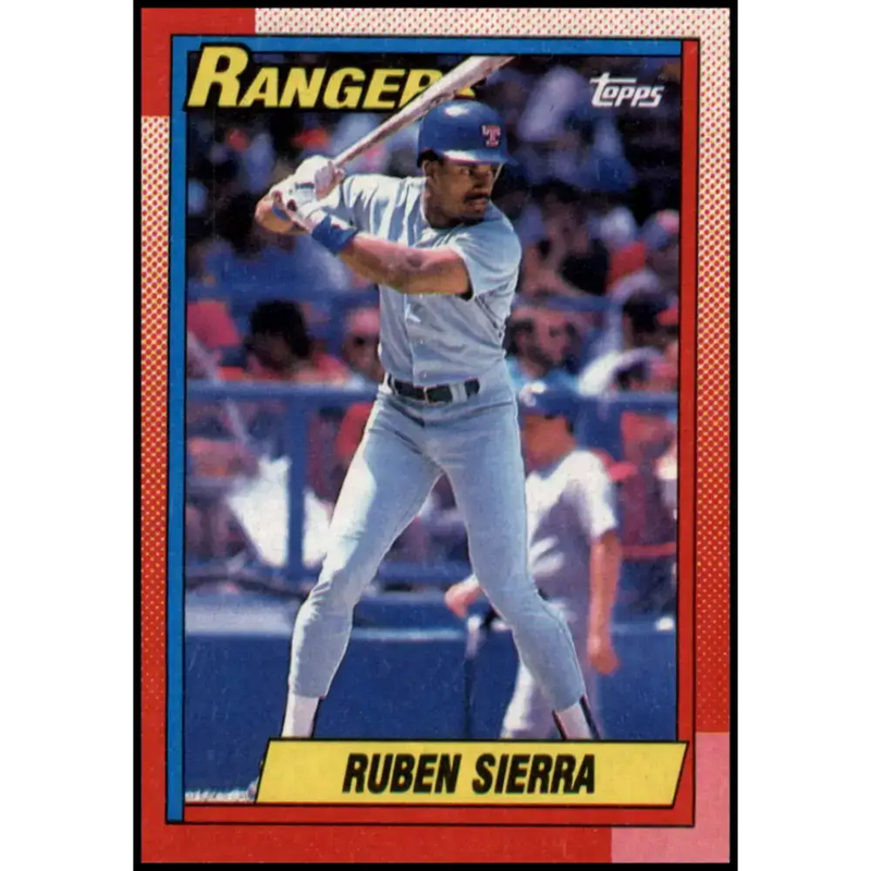 1990 Topps #185 Ruben Sierra NM-MT Texas Rangers Baseball Card - Baseball Card Single