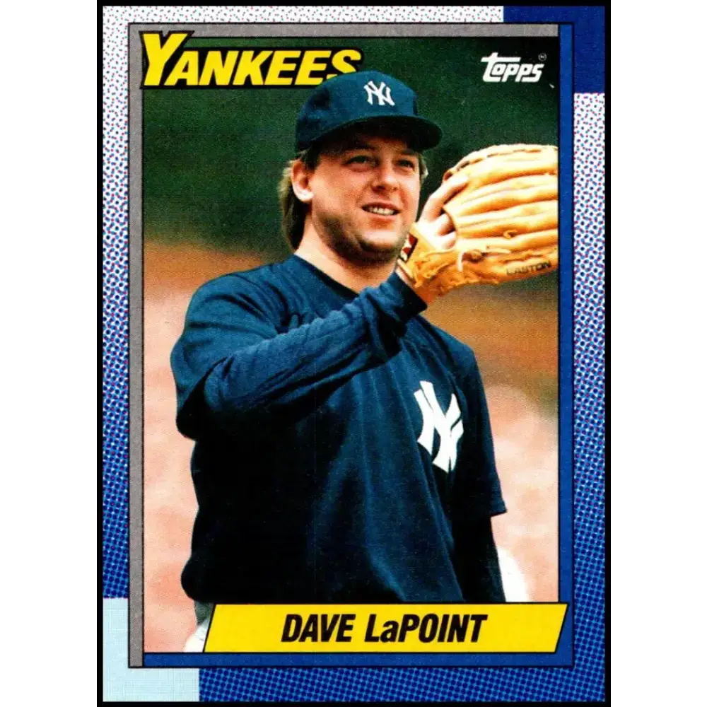 1990 Topps #186 Dave LaPoint NM-MT New York Yankees Baseball Card - Baseball Card Single