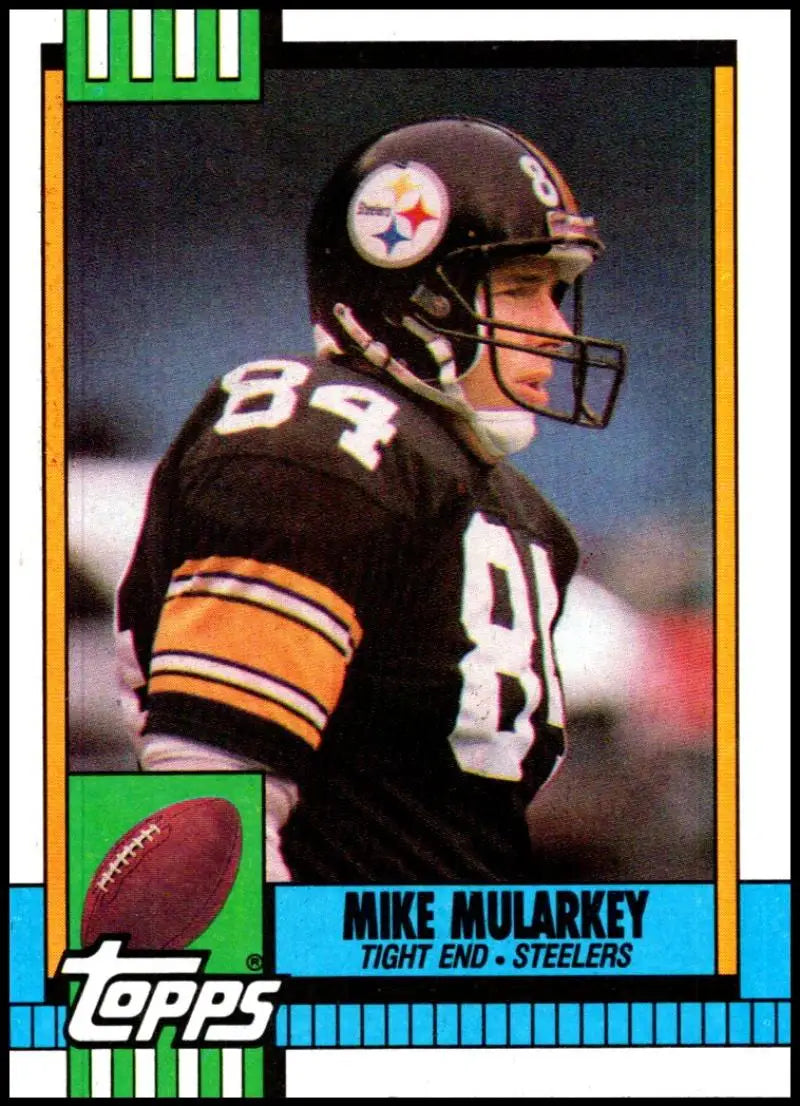 1990 Topps #186 Mike Mularkey EX Excellent RC Rookie Pittsburgh Steelers Football Card - Football Card Single